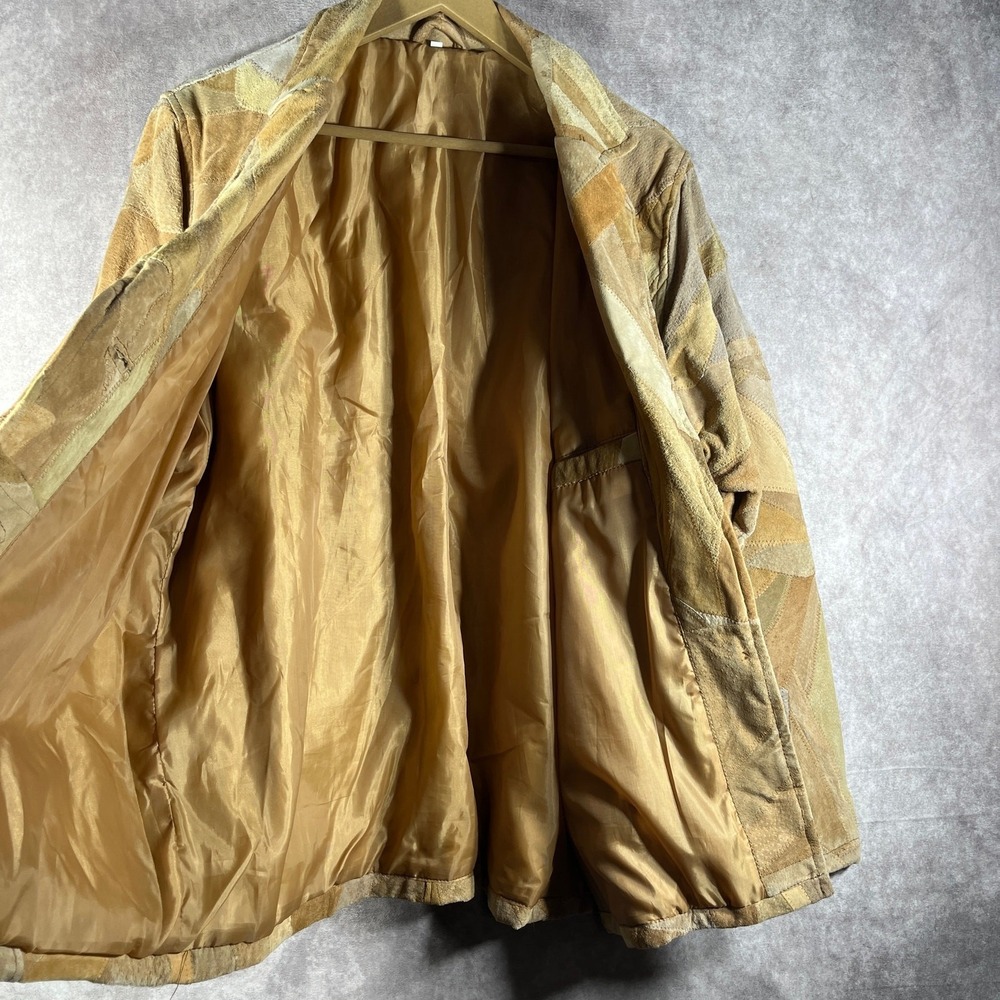 Vintage Genuine Leather Patchwork Jacket Womens 2… - image 5